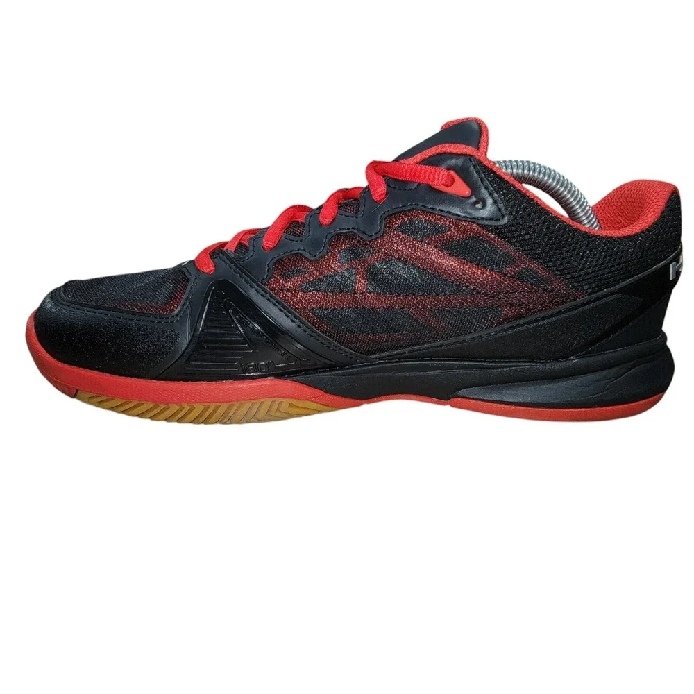 Head Revolt RVRD Men's Size 9.5 Black Red Indoor Court‎ Pickleball Tennis Shoes